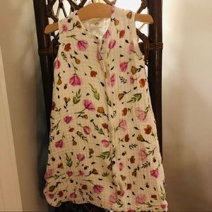 Little Unicorn 0-6 month lightweight cotton muslin sleep sack.